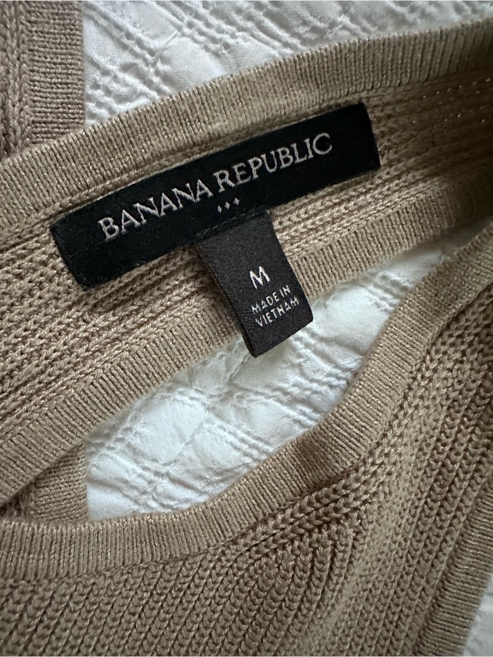 Banana Republic Taupe Ribbed Racerback Tank - Picture 2 of 5